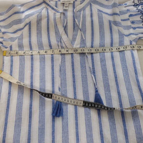 Neiman Marcus Women's Linen Cotton Blend Striped Tunic Dress Size Small - Picture 15 of 16